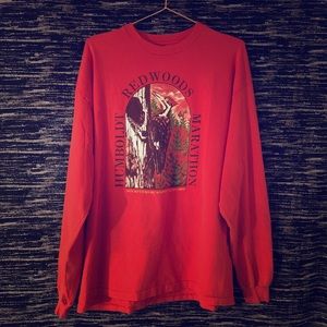 Vintage California redwoods running long sleeve t